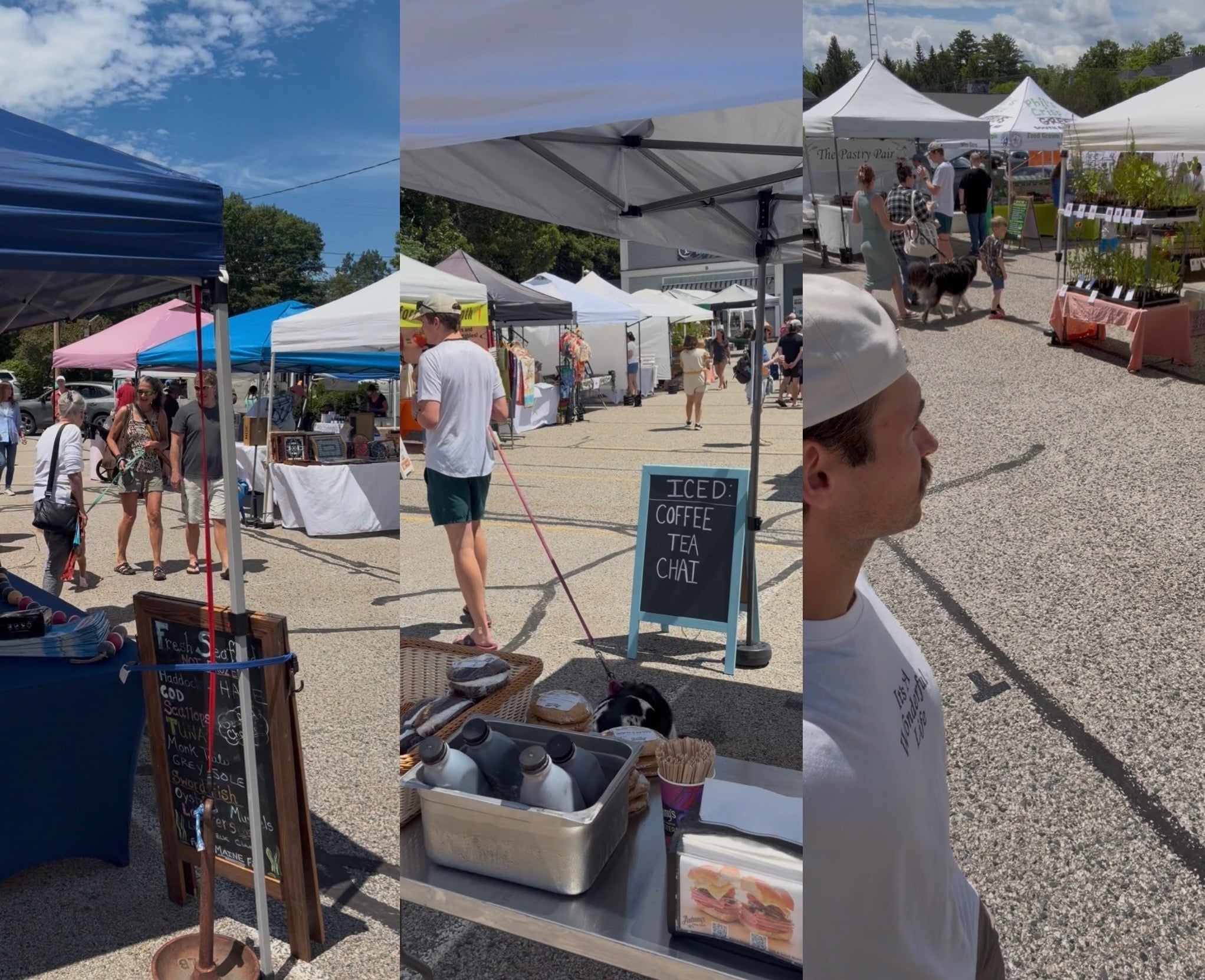 The Anthony's Small Batch Roasters booth at the Kittery Community Market