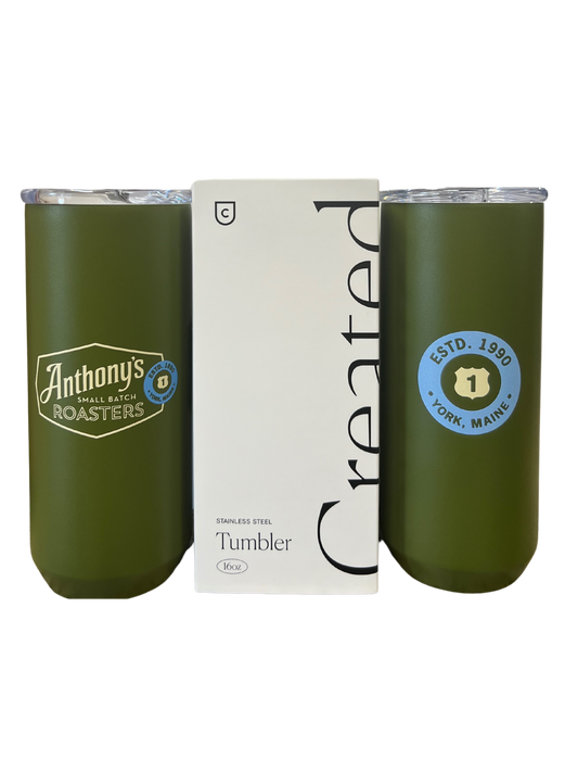 16oz STAINLESS STEEL TUMBLER - Olive Green